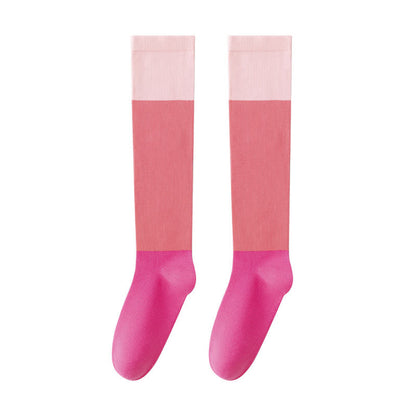 Chaussettes de compression de sport à blocs de couleurs dégradés (4 paires) - Rose - EU35-41 (US3-7,5) - image 11