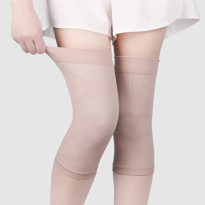 Genouillères de sport tricotées, respirantes et hautement élastiques - Nu - XL - image 7