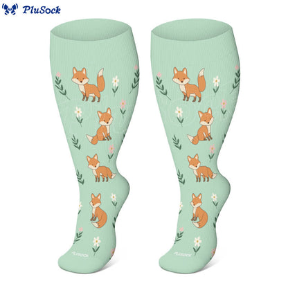 Chaussettes de compression à motif animal et floral grande taille (3 paires) - image 2