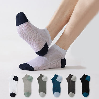 Chaussettes respirantes antidérapantes à talon en maille (6 paires)