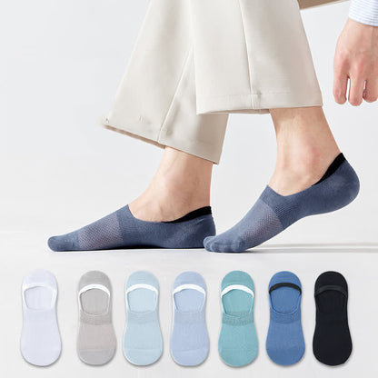 Chaussettes invisibles en coton et silicone antidérapantes (7 paires)