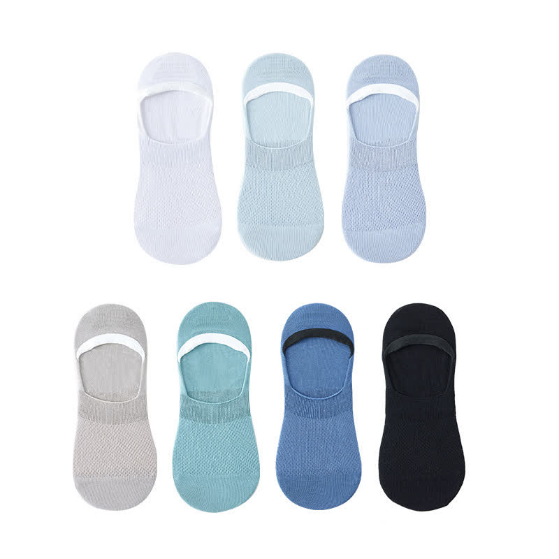 Chaussettes invisibles en coton et silicone antidérapantes (7 paires)