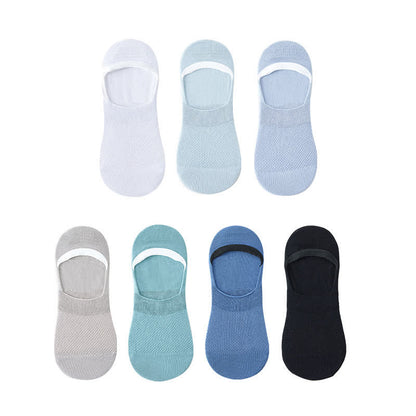 Chaussettes invisibles en coton et silicone antidérapantes (7 paires)