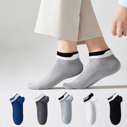 Chaussettes en maille respirante en pur coton (5 paires)