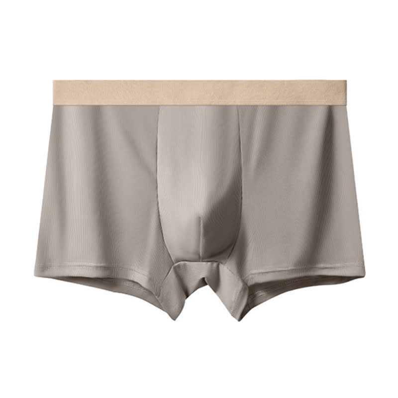 Boxers en soie glacée taille haute pour hommes (lot de 3) - Gris clair - 10XL - image 2