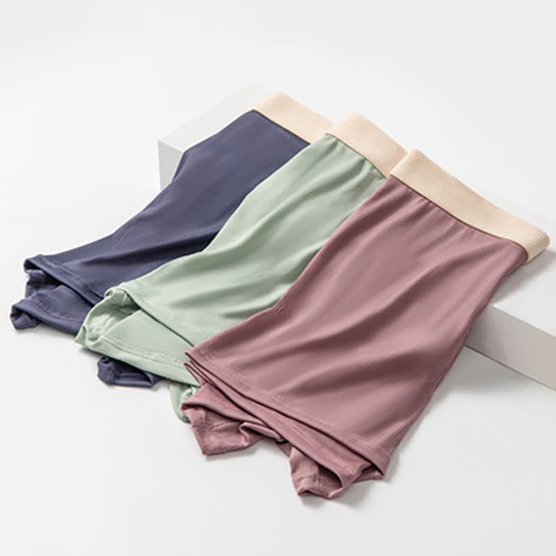 Boxers taille haute en soie glacée pour homme grande taille (lot de 3)