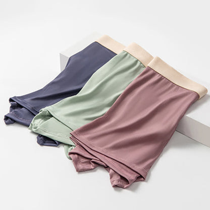 Boxers taille haute en soie glacée pour homme grande taille (lot de 3)