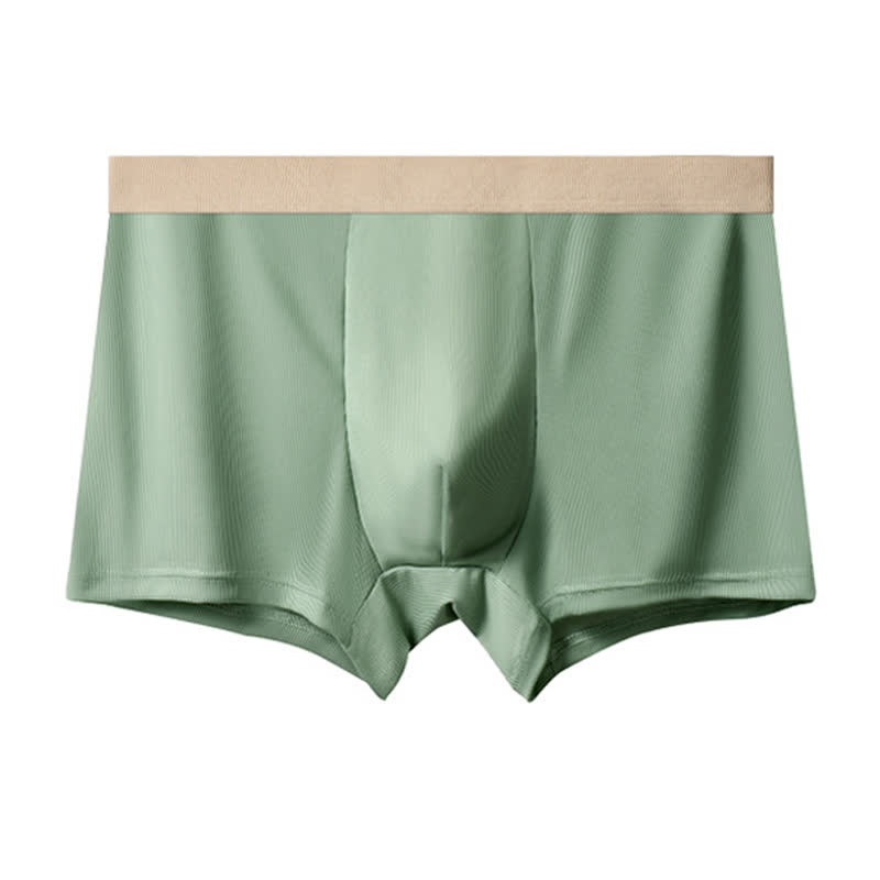 Boxers en soie glacée taille haute pour hommes (lot de 3) - Vert - 10XL - image 4