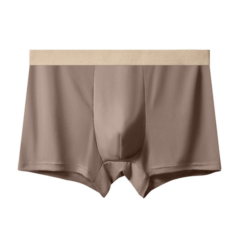 Boxers en soie glacée taille haute pour hommes (lot de 3) - Café - 10XL - image 0