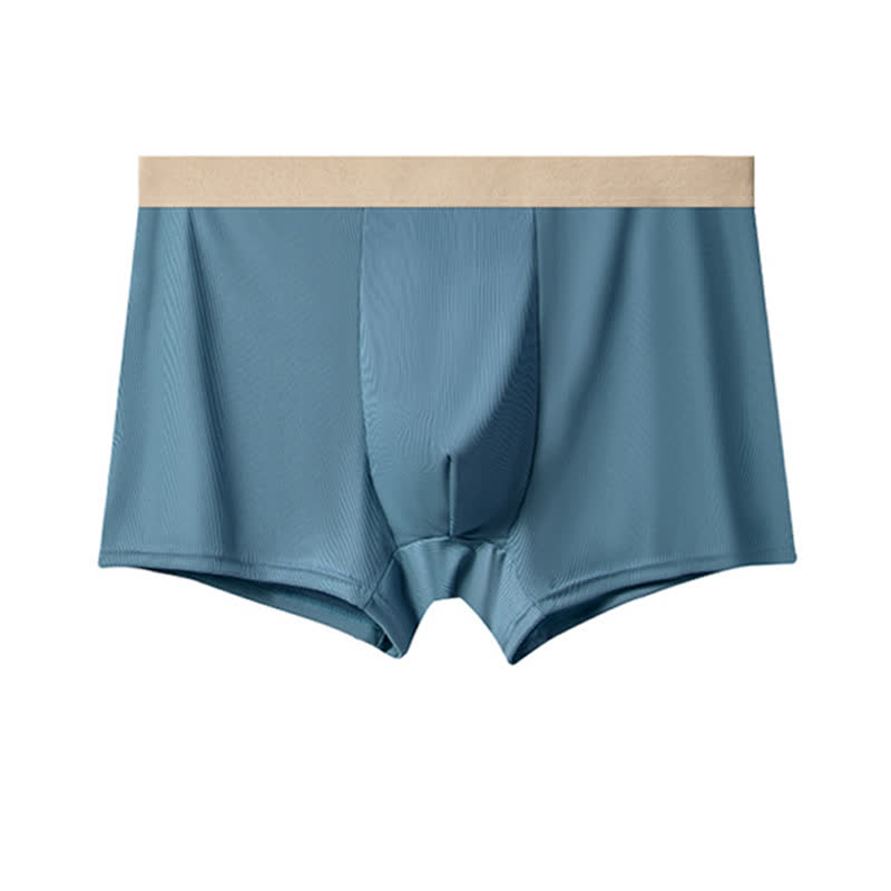 Boxers en soie glacée taille haute pour hommes (lot de 3) - Bleu - 10XL - image 5