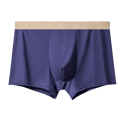 Boxers en soie glacée taille haute pour hommes (lot de 3) - Bleu royal - 10XL - image 3