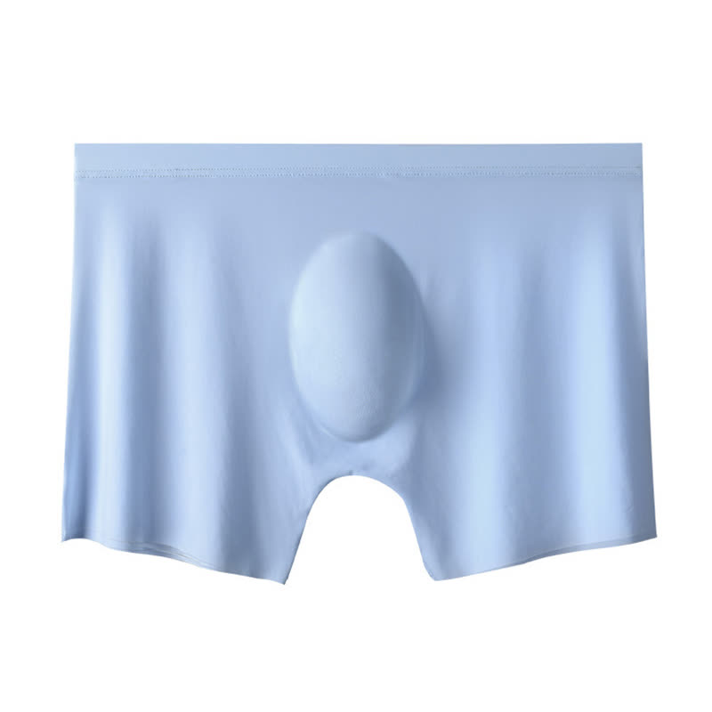 Boxers respirants en soie glacée pour homme, très élastiques (lot de 3) - Bleu ciel - 4XL - image 5