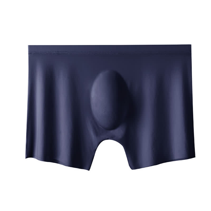 Boxers respirants en soie glacée pour homme, très élastiques (lot de 3) - Bleu royal - 4XL - image 9