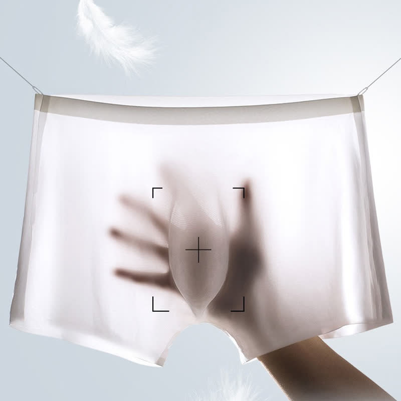 Boxers respirants en soie glacée pour homme, très élastiques (lot de 3) - Blanc - 4XL - image 10
