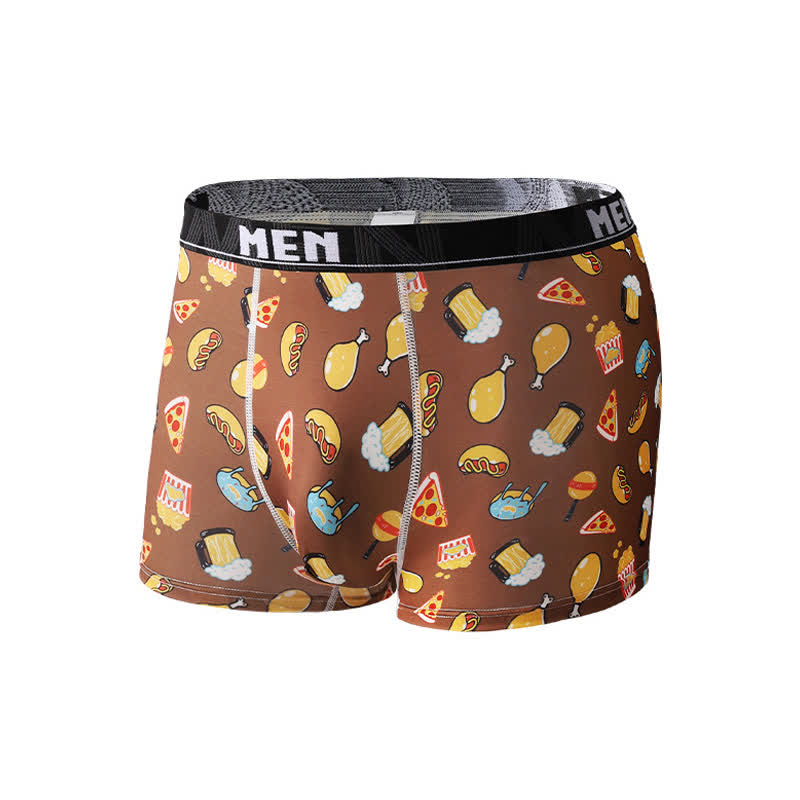 Boxers respirants pour homme à imprimé fruits et légumes (lot de 3) - Brun - 2XL - image 4