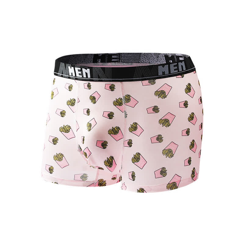 Boxers respirants pour homme à imprimé snacks (lot de 5) - Rose - 2XL - image 3