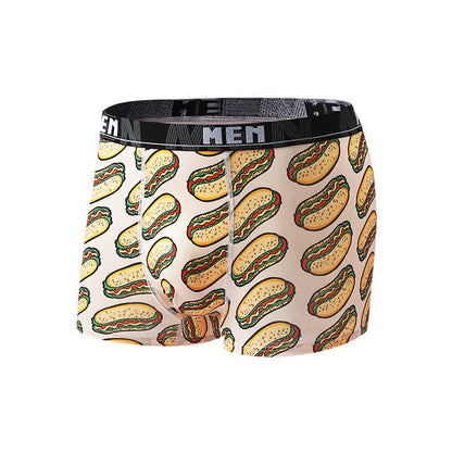 Boxers respirants pour homme à imprimé snacks (lot de 5) - Beige - 2XL - image 2