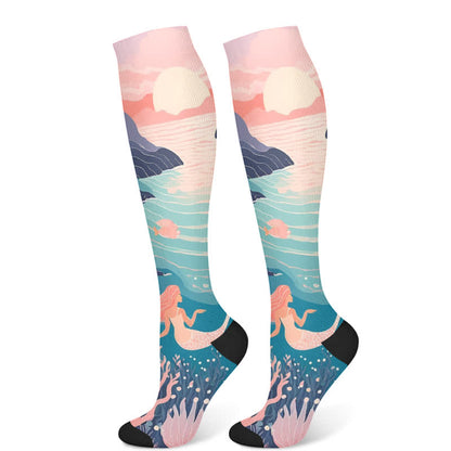 Chaussettes de compression Mermaid Series (3 paires) - Rose (1 paire) - S/M - image 6