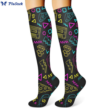 Chaussettes de compression de la série Notes de musique (3 paires)