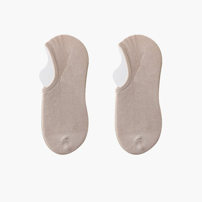 Chaussettes invisibles extensibles de couleur unie grande taille (8 paires)