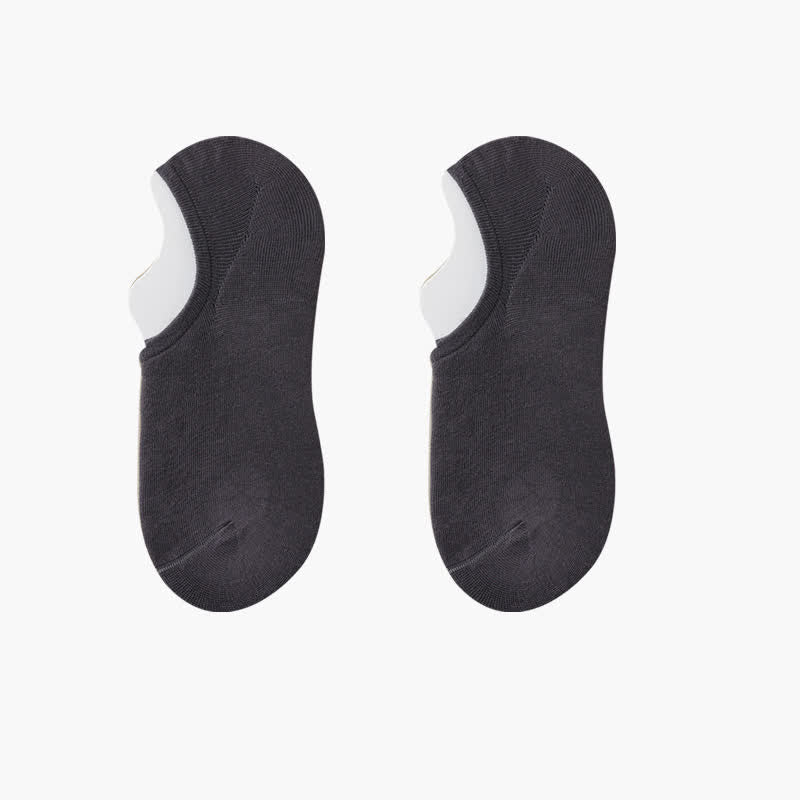 Chaussettes invisibles extensibles de couleur unie (8 paires) - Gris foncé - EU42-48 (US8.5-13) - image 16