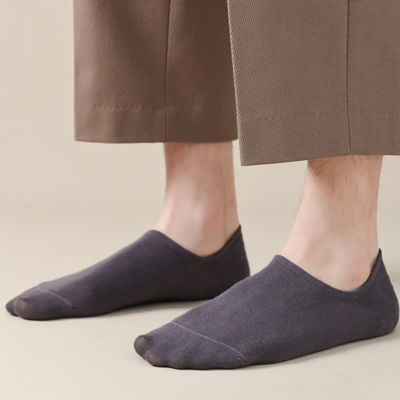 Chaussettes invisibles extensibles de couleur unie grande taille (8 paires)