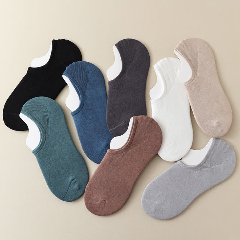 Chaussettes invisibles extensibles de couleur unie (8 paires) - image 2