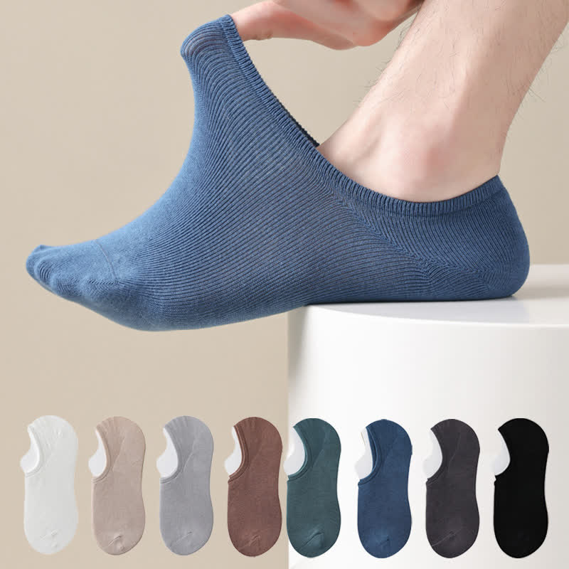 Chaussettes invisibles extensibles de couleur unie grande taille (8 paires)