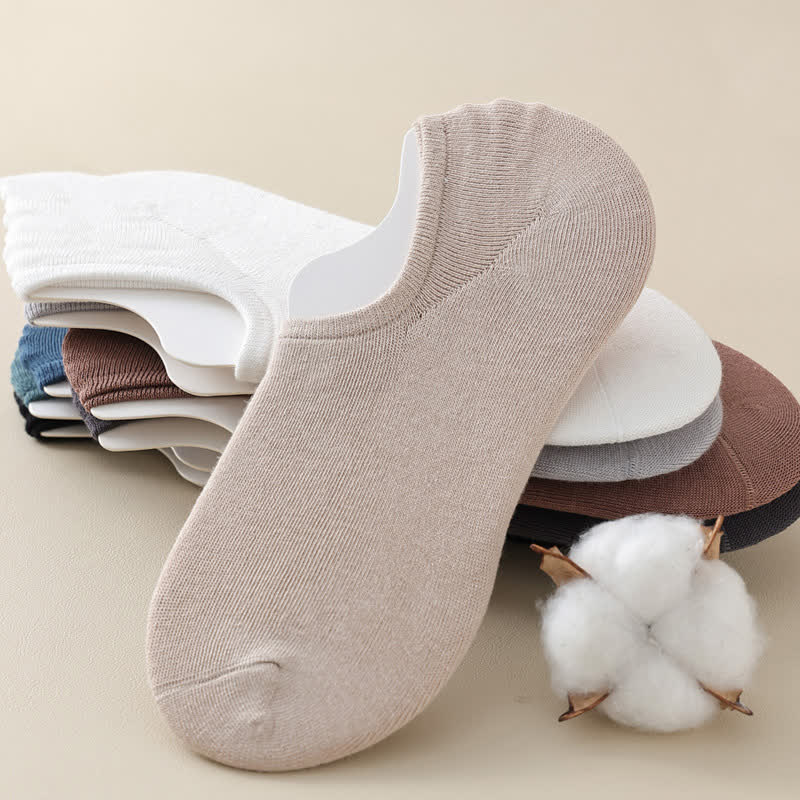 Chaussettes invisibles extensibles de couleur unie grande taille (8 paires)