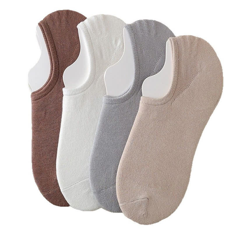 Chaussettes invisibles extensibles de couleur unie (8 paires) - image 3
