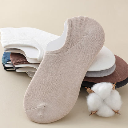 Chaussettes invisibles extensibles de couleur unie (8 paires) - image 4