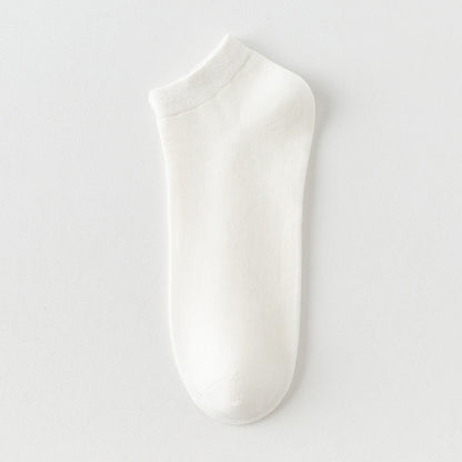 Chaussettes hautes en coton extensible de couleur unie (8 paires)