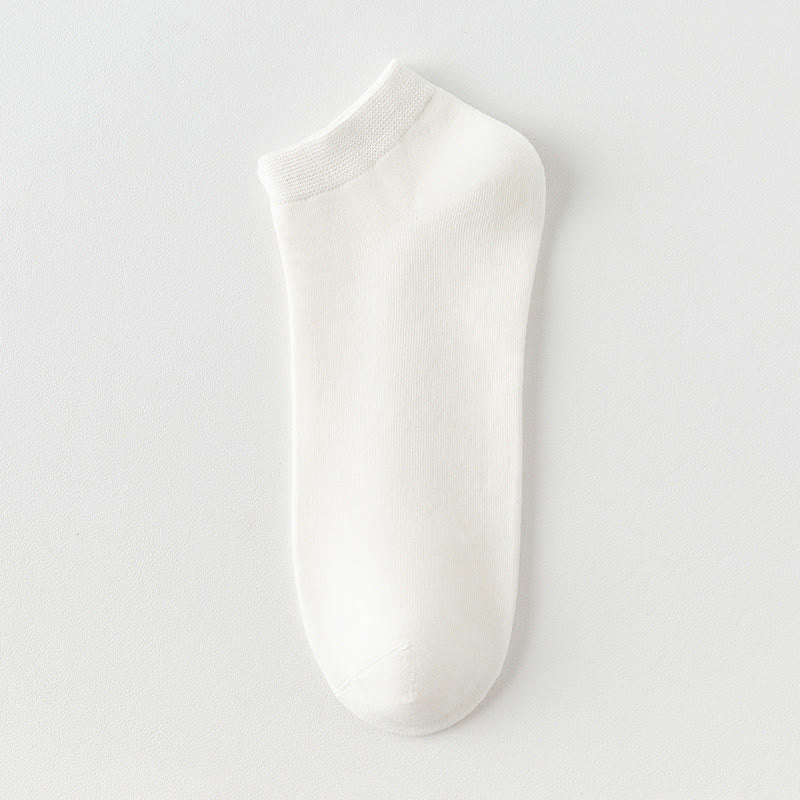 Chaussettes cheville en coton extensible de couleur unie (8 paires) - Blanc - EU42-48 (US8.5-13) - image 6