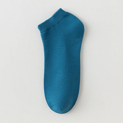 Chaussettes hautes en coton extensible de couleur unie (8 paires)