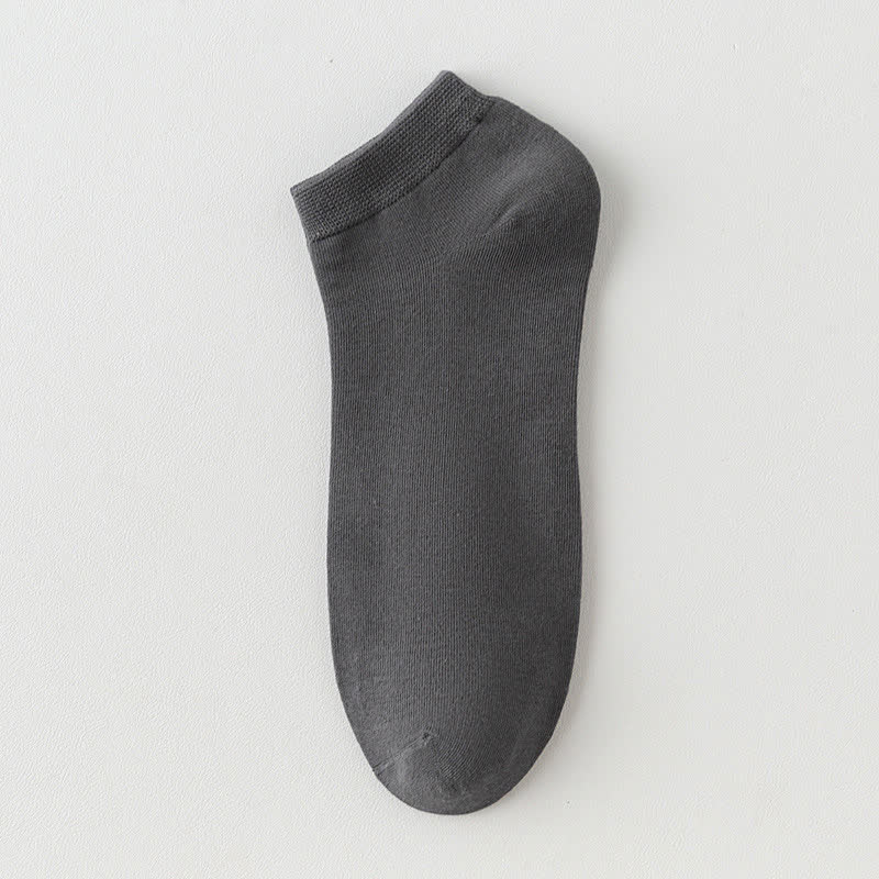 Chaussettes cheville en coton extensible de couleur unie (8 paires) - Gris foncé - EU42-48 (US8.5-13) - image 17