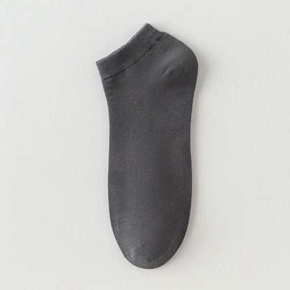 Chaussettes cheville en coton extensible de couleur unie (8 paires) - Gris foncé - EU42-48 (US8.5-13) - image 17