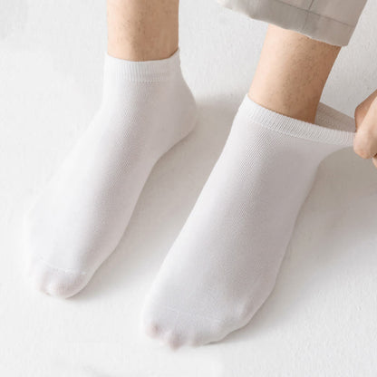 Chaussettes cheville en coton extensible de couleur unie (8 paires) - image 3