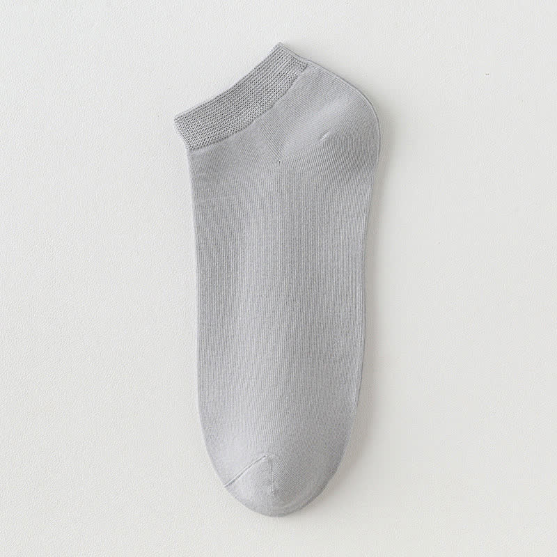Chaussettes cheville en coton extensible de couleur unie (8 paires) - Gris - EU42-48 (US8.5-13) - image 11