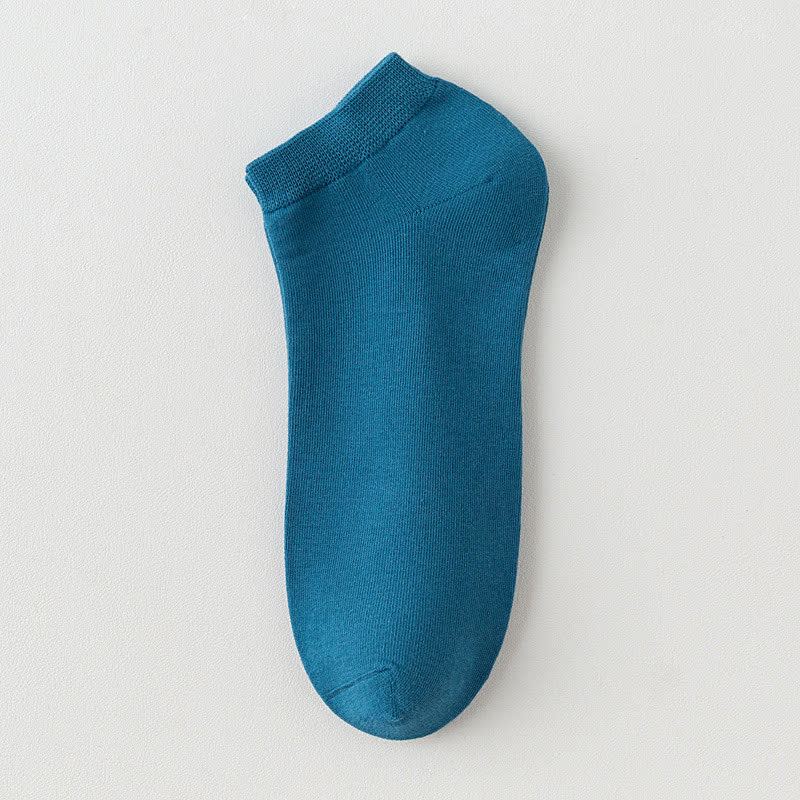 Chaussettes cheville en coton extensible de couleur unie (8 paires) - Bleu - EU42-48 (US8.5-13) - image 16