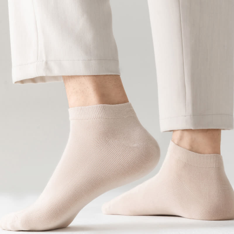 Chaussettes cheville en coton extensible de couleur unie (8 paires) - image 9