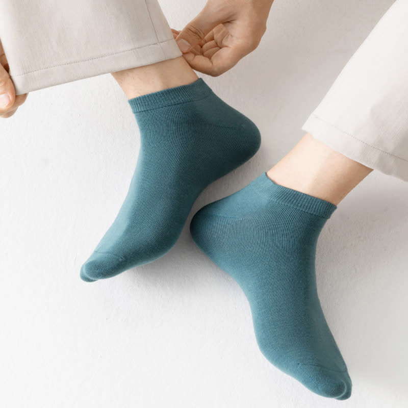 Chaussettes cheville en coton extensible de couleur unie (8 paires) - image 14