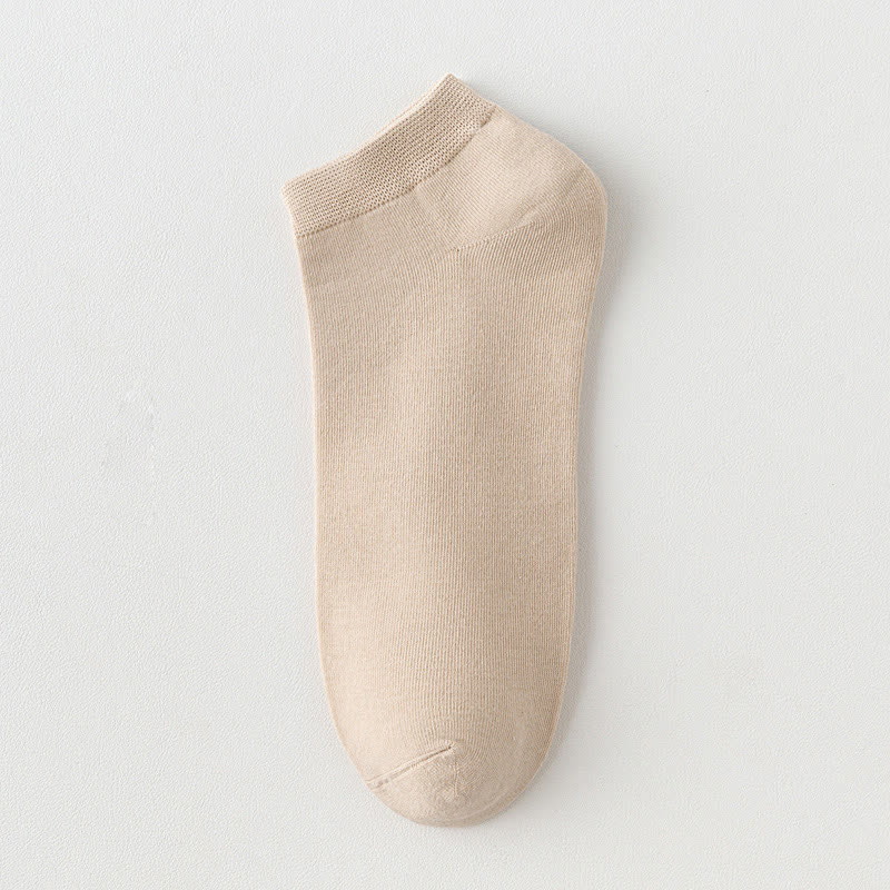 Chaussettes cheville en coton extensible de couleur unie (8 paires) - Kaki - EU42-48 (US8.5-13) - image 10