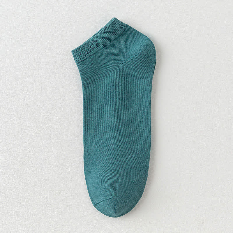 Chaussettes cheville en coton extensible de couleur unie (8 paires) - Vert - EU42-48 (US8.5-13) - image 15