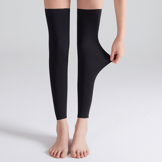Manchons de compression respirants en modal de couleur unie pour cuisses