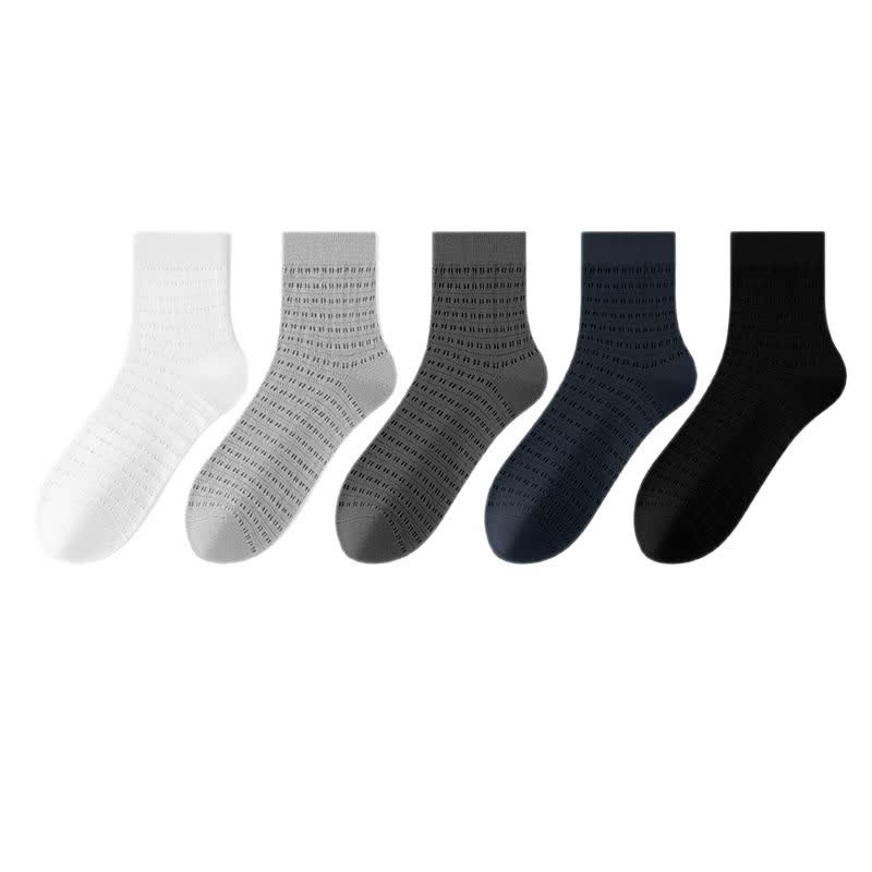 Chaussettes en fibre de bambou creuses (5 paires) - Multicolore - EU39-44 (US6-10) - image 1