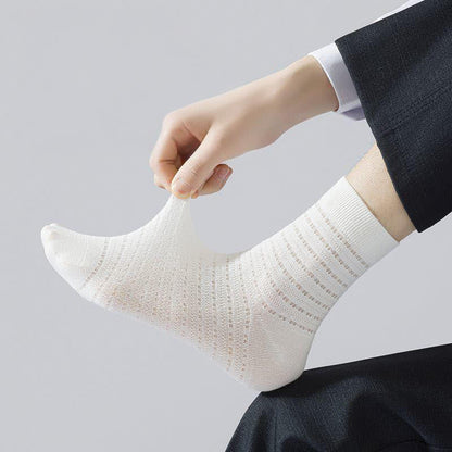 Chaussettes en fibre de bambou creuses (5 paires) - image 2