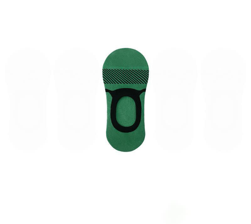 Chaussettes invisibles en coton à rayures imprimées (5 paires)