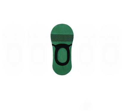 Chaussettes invisibles en coton à rayures imprimées (5 paires)