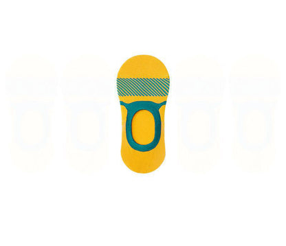 Chaussettes invisibles en coton à rayures imprimées (5 paires)