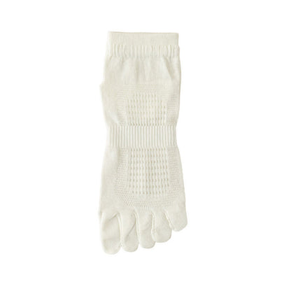 Chaussettes chevilles à cinq orteils en maille de coton pur (3 paires) - Blanc - EU39-45 (US6-11) - image 5